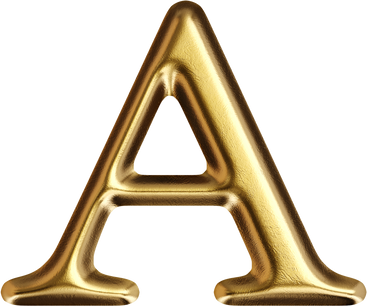 Gold Letter A